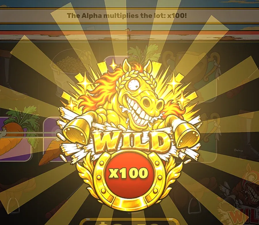 The golden Alpha Stallion wild showing x100